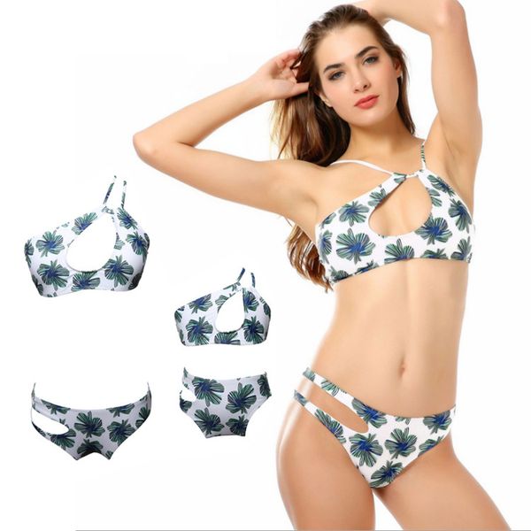 daughter mother family matching outfits set girls women leaf pattern printed swimwear bikini set beachwear swimsuit, Blue
daughter mother family matching outfits set girls women leaf pattern printed swimwear bikini set beachwear swimsuit, Blue