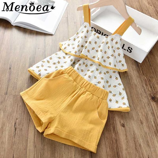 menoea children clothes sets 2020 kids girls summer sleeveless sling floral chiffon clothes suits 2pcs baby, White 
menoea children clothes sets 2020 kids girls summer sleeveless sling floral chiffon clothes suits 2pcs baby, White