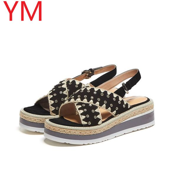 2020 women platform sandals green leather summer shoes buckle strap 5.5cm rivet black gladiator casual wedges high heels 35-43
2020 women platform sandals green leather summer shoes buckle strap 5.5cm rivet black gladiator casual wedges high heels 35-43