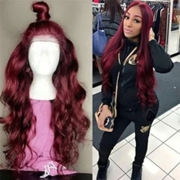 type 99j wine red burgundy human hair wig 13x6 lace front colored 370 human hair wigs part pre plucked body wave remy hair, Black
type 99j wine red burgundy human hair wig 13x6 lace front colored 370 human hair wigs part pre plucked body wave remy hair, Black