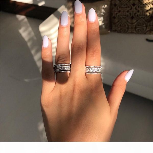 charming promise ring micro pave diamond real 925 sterling silver engagement wedding band ring for women party jewelry, Slivery;golden
charming promise ring micro pave diamond real 925 sterling silver engagement wedding band ring for women party jewelry, Slivery;golden