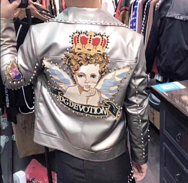 new arrival men's coats cupid jackets runway europe casual style men's clothing, Black;brown
new arrival men's coats cupid jackets runway europe casual style men's clothing, Black;brown