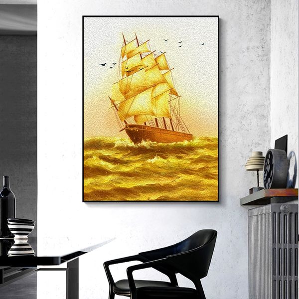 classic retro golden sailboat oil painting canvas painting poster wall art pictures for living room home decor (no frame
classic retro golden sailboat oil painting canvas painting poster wall art pictures for living room home decor (no frame