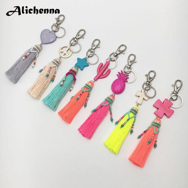 multi-shape natural stone keychain classic trendy boho colour tassel pendant keychain statement fashion bag accessoires pendants, Silver
multi-shape natural stone keychain classic trendy boho colour tassel pendant keychain statement fashion bag accessoires pendants, Silver