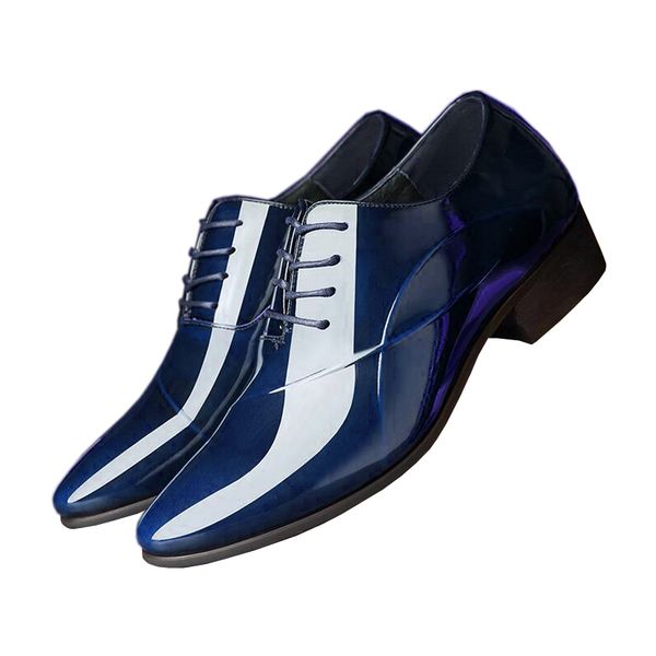 dress shoes men's pointed oxfod formal business wedding flats office patent leather breathable 3 colors plus-sizes, Black
dress shoes men's pointed oxfod formal business wedding flats office patent leather breathable 3 colors plus-sizes, Black