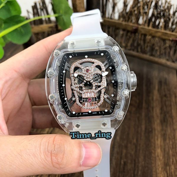 version rm052 skeleton diamond dial acrylic case japan miyota automatic movement rm052 mens watch white rubber strap designer watches, Slivery;brown
version rm052 skeleton diamond dial acrylic case japan miyota automatic movement rm052 mens watch white rubber strap designer watches, Slivery;brown