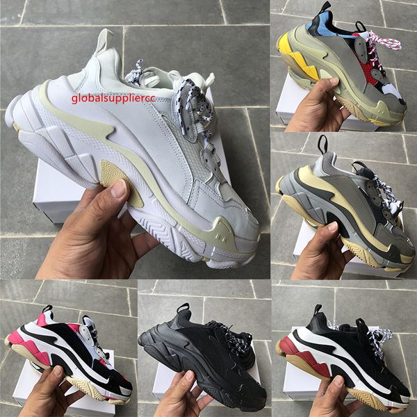 triple s designer casual shoes paris 17fw low vintage old dad sneaker combination soles boots mens womens fashion chaussures, Black;green
triple s designer casual shoes paris 17fw low vintage old dad sneaker combination soles boots mens womens fashion chaussures, Black;green