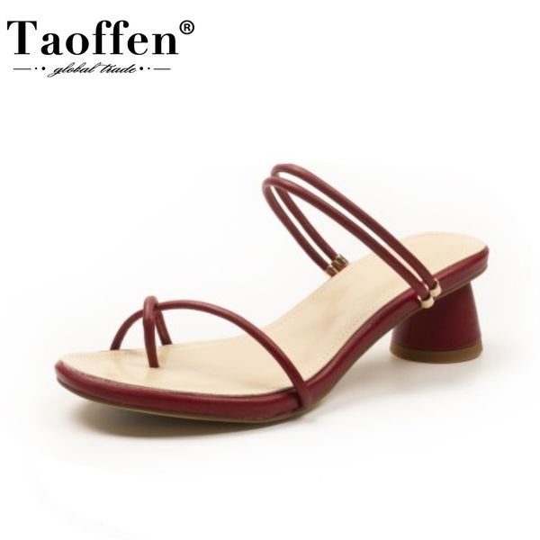taoffen women summer sandals shoes fashion genuine leather shoes women special strange heels slippers solid footwear size 33-40, Black
taoffen women summer sandals shoes fashion genuine leather shoes women special strange heels slippers solid footwear size 33-40, Black