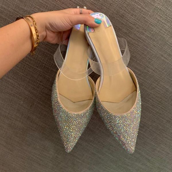 women's shoes 2020 new women's sandals summer pointed full drill half drag square root wear, Black
women's shoes 2020 new women's sandals summer pointed full drill half drag square root wear, Black