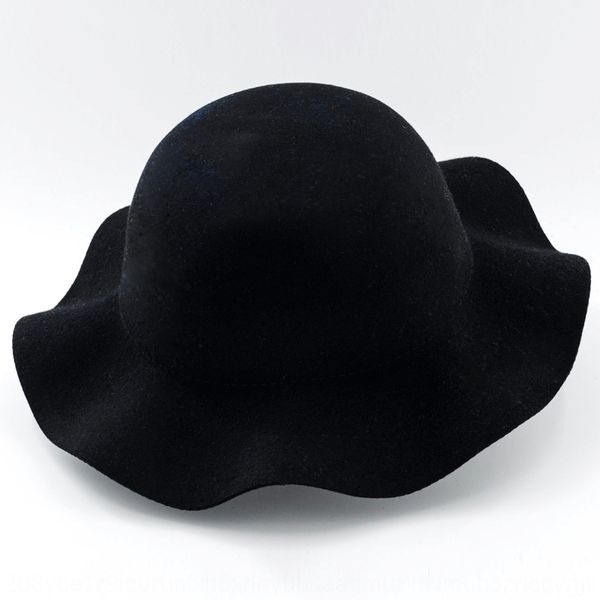 korean genuine wavy edge wide brim dome woolen felt hat in felted wool ladies' casual fashion felt hat, Blue;gray 
korean genuine wavy edge wide brim dome woolen felt hat in felted wool ladies' casual fashion felt hat, Blue;gray