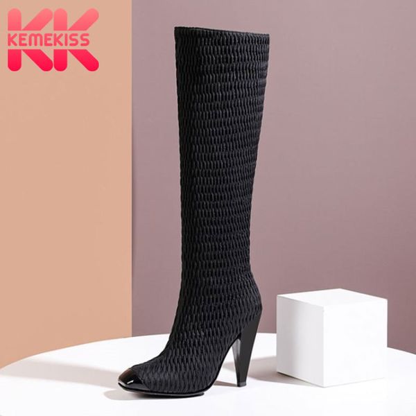 kemekiss women knee boots fashion square toe winter shoes woman warm high heel long boot office lady party footwear size 34-43, Black
kemekiss women knee boots fashion square toe winter shoes woman warm high heel long boot office lady party footwear size 34-43, Black