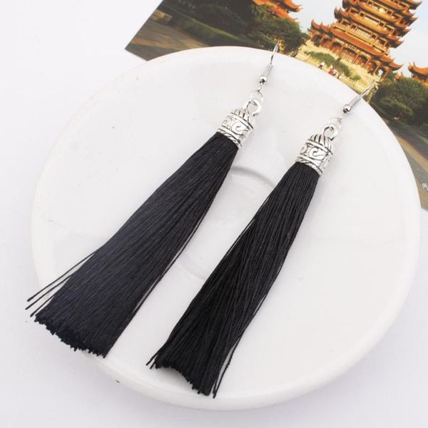 fashion 14 colors tassel earrings women jewelry bohemian drop dangle long earrings silk fabric ethnic vintage, Silver
fashion 14 colors tassel earrings women jewelry bohemian drop dangle long earrings silk fabric ethnic vintage, Silver