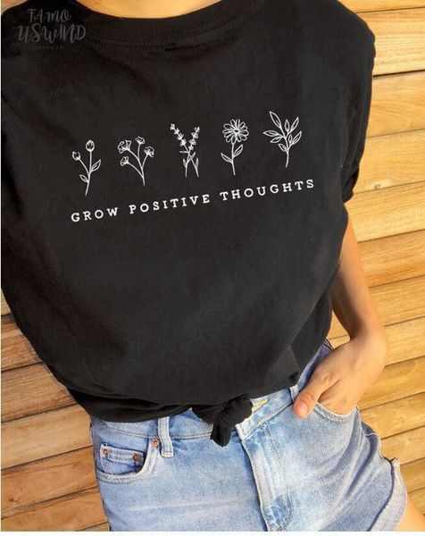 grow positive thoughts funny women fashion grunge pure cotton girl street style quote t shirt hipster tees graphic, White
grow positive thoughts funny women fashion grunge pure cotton girl street style quote t shirt hipster tees graphic, White