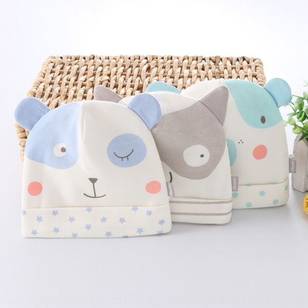 he'erte new cartoon stereo new cartoon stereo baby baby double newborn enlarged fetal hat children's hat, Blue;gray