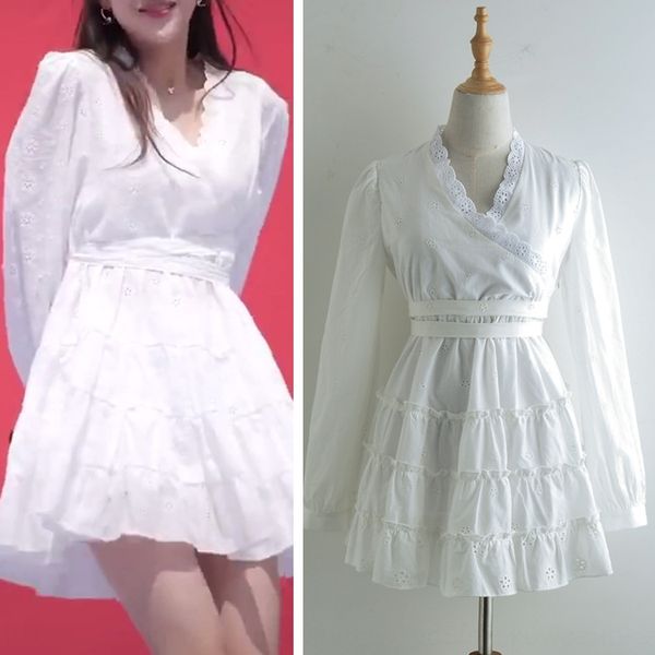 douyin internet celebrity korean style white embroidered hollow-out dress high waist v-neck lace cake lace cake skirt skirt for women, Black;gray
douyin internet celebrity korean style white embroidered hollow-out dress high waist v-neck lace cake lace cake skirt skirt for women, Black;gray