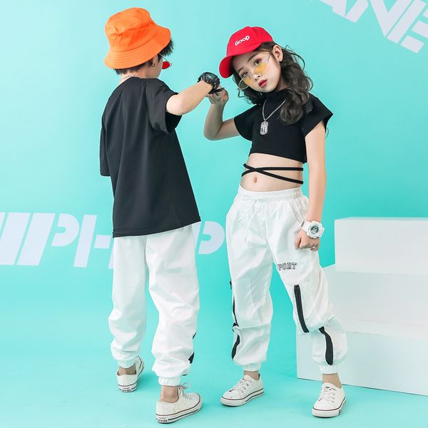 stage wear kids hip hop dance costumes cropped t shirts pants girls boys jazz clothing children street dancing performance, Black;red
stage wear kids hip hop dance costumes cropped t shirts pants girls boys jazz clothing children street dancing performance, Black;red