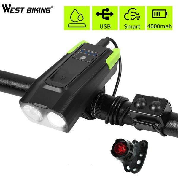 4000mah smart induction bicycle front light set usb rechargeable 800 lumen led bike light with horn bike lamp cycling
4000mah smart induction bicycle front light set usb rechargeable 800 lumen led bike light with horn bike lamp cycling