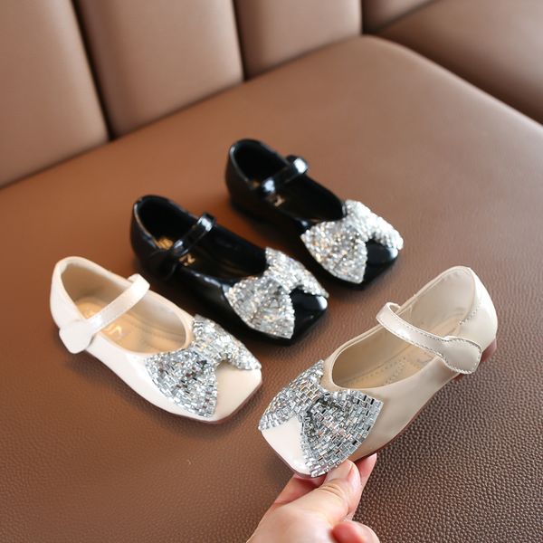 autumn girls' leather shoes bowknot rhinestones princess soft bottom leather shoes children's kids for girl, Black
autumn girls' leather shoes bowknot rhinestones princess soft bottom leather shoes children's kids for girl, Black