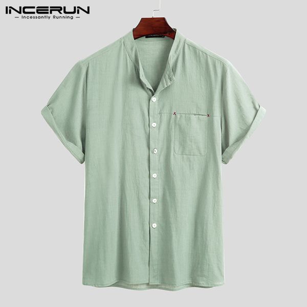 incerun 2020 men vintage shirts short sleeve stand collar blusas summer cotton breathable camisa solid color harajuku blouse 5xl, White;black
incerun 2020 men vintage shirts short sleeve stand collar blusas summer cotton breathable camisa solid color harajuku blouse 5xl, White;black