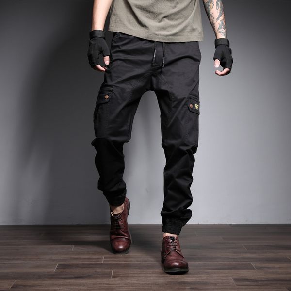 men's pants spring new style trousers men's jogging pants solid color casual cotton stretch large size multi-pocket sports, Black
men's pants spring new style trousers men's jogging pants solid color casual cotton stretch large size multi-pocket sports, Black