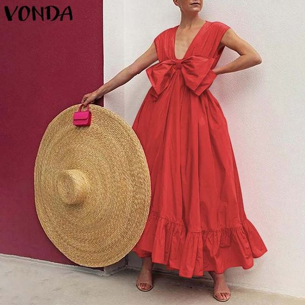 ruffled tank dress vonda women casual sumdress bow dress lady vintage solid party summer pleated vestido robe s-5xl, Black;gray
ruffled tank dress vonda women casual sumdress bow dress lady vintage solid party summer pleated vestido robe s-5xl, Black;gray