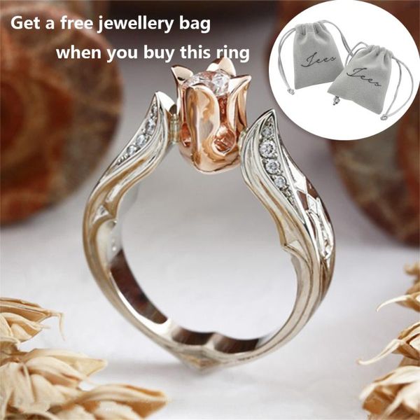 rose rings for women rose gold rings wedding jewelry female gift party personality rhinestone crystal flower ring d4, Golden;silver
rose rings for women rose gold rings wedding jewelry female gift party personality rhinestone crystal flower ring d4, Golden;silver