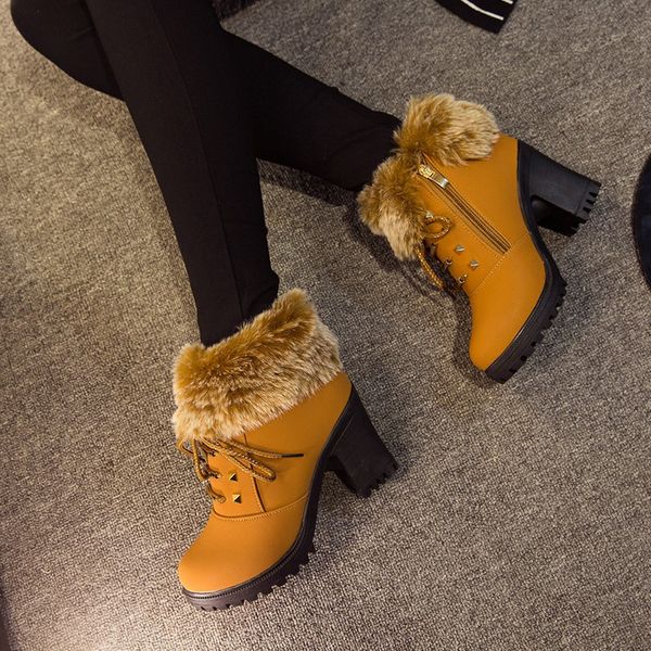 new women high heels boots warm fur shoes woman ankle boots cool rivets female winter shoes black square heels 8cm yx1661
new women high heels boots warm fur shoes woman ankle boots cool rivets female winter shoes black square heels 8cm yx1661