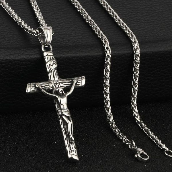 stainless steel vintage inri crucifix pendant link chain necklaces men fashion jewelry gold silver color mn94
stainless steel vintage inri crucifix pendant link chain necklaces men fashion jewelry gold silver color mn94