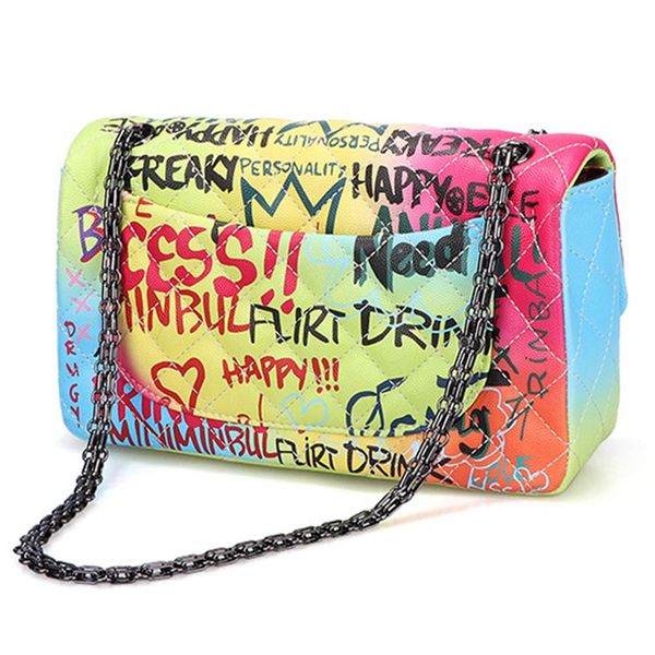 2020 fashion women's bag new design color graffiti printing shoulder bag lady lady chain handbag women messenger bags
2020 fashion women's bag new design color graffiti printing shoulder bag lady lady chain handbag women messenger bags