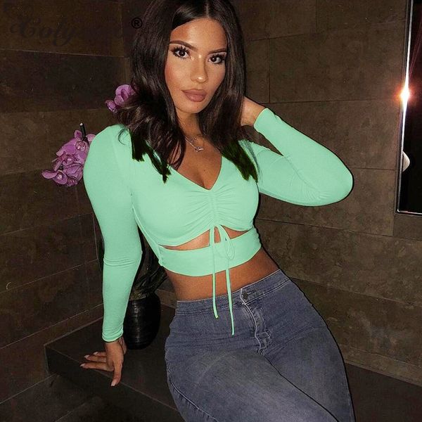 colysmo long sleeve t shirt women solid color short spring fashion new skinny casual t-shirt hollow out tie up top, White
colysmo long sleeve t shirt women solid color short spring fashion new skinny casual t-shirt hollow out tie up top, White