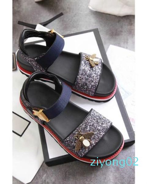 new thick bottom leather word with band toe little bee women sandals female summer wild shoes comfortable european and american wave z02, Black
new thick bottom leather word with band toe little bee women sandals female summer wild shoes comfortable european and american wave z02, Black