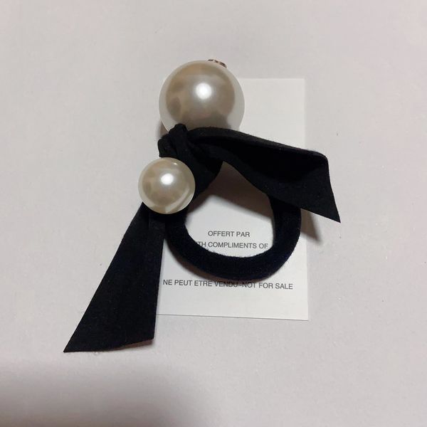 fashion handmade double ball big pearl head rope c hair rope luxury hair accessories for ladies collect item hair tie vip gift, Pink