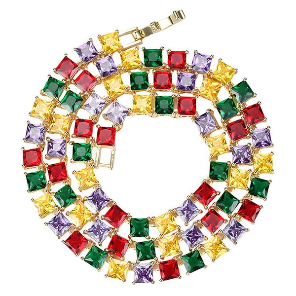 6mm 18/22inch yellow gold silver color square colorful cz stone tennis chain necklaces for men women chain fashion jewelry
6mm 18/22inch yellow gold silver color square colorful cz stone tennis chain necklaces for men women chain fashion jewelry