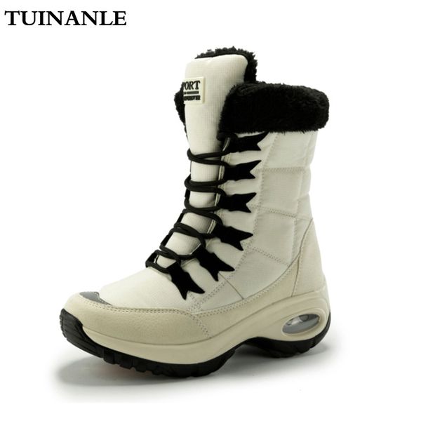 tuinanle quality waterproof winter women boots keep warm mid-calf snow boots ladies lace-up comfortable chaussures femme, Black
tuinanle quality waterproof winter women boots keep warm mid-calf snow boots ladies lace-up comfortable chaussures femme, Black