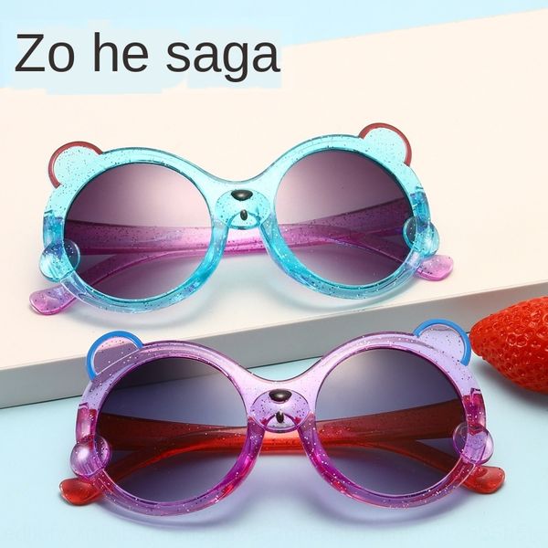 new colorful baby cartoon children's sun sun sun glasses children's fashionable bear bright film gradient color glasses, Blue
new colorful baby cartoon children's sun sun sun glasses children's fashionable bear bright film gradient color glasses, Blue
