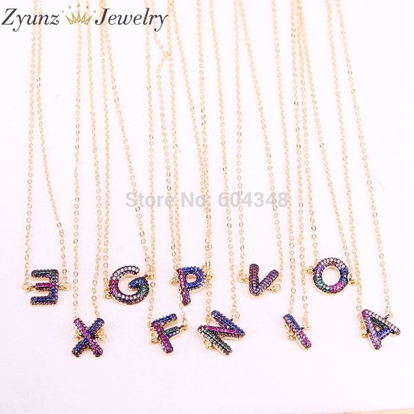 zyz294-2629 gold color 26 letter alphabet pendant necklace initial charm women jewelry a-z, Silver 
zyz294-2629 gold color 26 letter alphabet pendant necklace initial charm women jewelry a-z, Silver