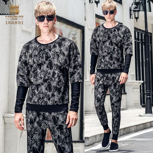fanzhuan new fashion casual 2020 male men's male suit autumn fake two-piece long-sleeved t shirt pants set 711100, Gray
fanzhuan new fashion casual 2020 male men's male suit autumn fake two-piece long-sleeved t shirt pants set 711100, Gray