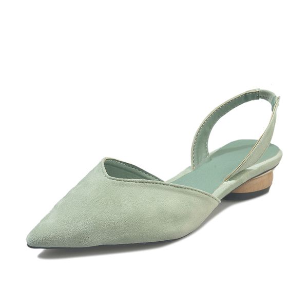 pointed toes ladies flat shoes slip on mules womens shoes comfort summer soft close toes sandals 2019 low heels women cs01, Black