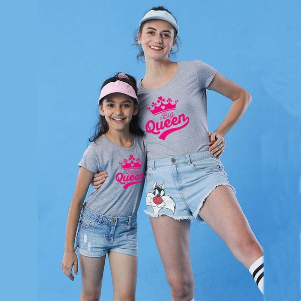 family matching outfits mommy and me clothes queen letter print t-shirt mother daughter casual family look clothing, Blue
family matching outfits mommy and me clothes queen letter print t-shirt mother daughter casual family look clothing, Blue