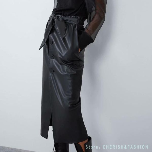 autumn winter elegant pencil midi skirts high waist black pu leather split brand wrap skirts with belt female new fashion
autumn winter elegant pencil midi skirts high waist black pu leather split brand wrap skirts with belt female new fashion