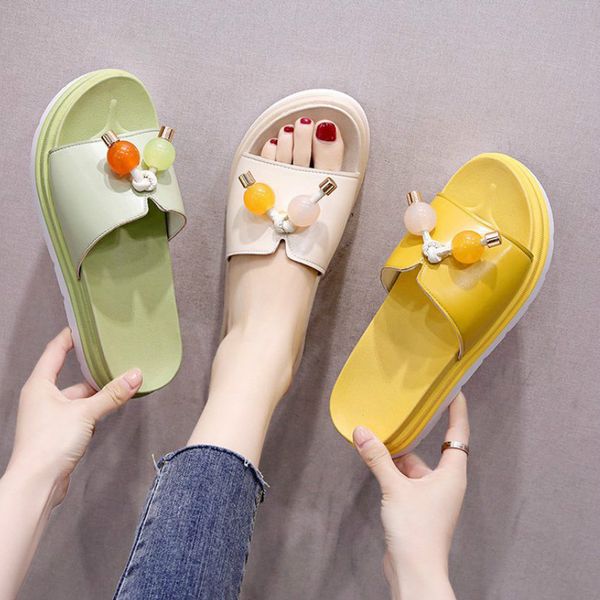 summer new candy colors slippers women fashion solid outer wear shallow flat with slides med (3cm-5cm) thick bottom breathable, Black
summer new candy colors slippers women fashion solid outer wear shallow flat with slides med (3cm-5cm) thick bottom breathable, Black