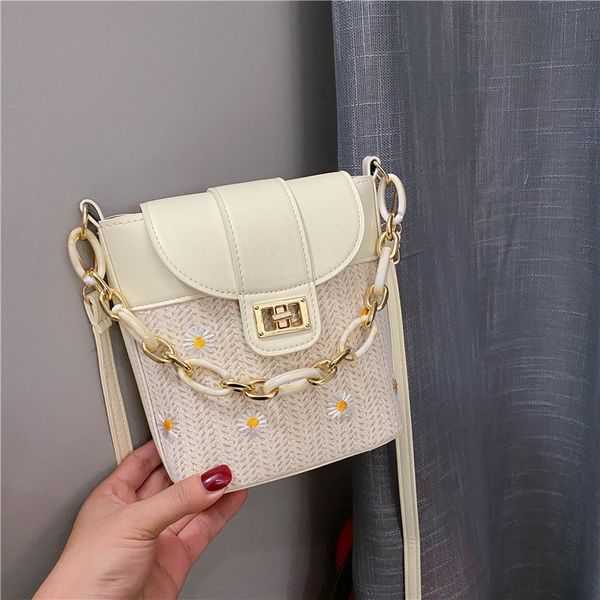 summer small women 2020 new fashion korean all-match messenger simple hipster small bucket bag shoulder straw woven bucket bag, White
summer small women 2020 new fashion korean all-match messenger simple hipster small bucket bag shoulder straw woven bucket bag, White