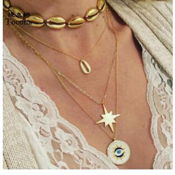bohemia new fashion round eye pendant necklace hollow shell shape chain chokers jewelry for women ladies gift bijoux 7108, Silver
bohemia new fashion round eye pendant necklace hollow shell shape chain chokers jewelry for women ladies gift bijoux 7108, Silver