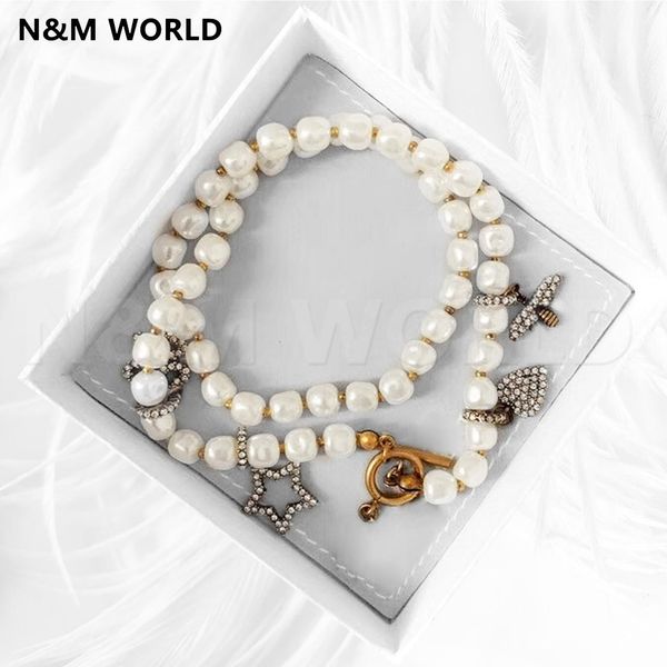2019 fashion jewelry letters bees stars love pearl beads necklace valentine's day gift jewelry accessories t200113, Silver
2019 fashion jewelry letters bees stars love pearl beads necklace valentine's day gift jewelry accessories t200113, Silver