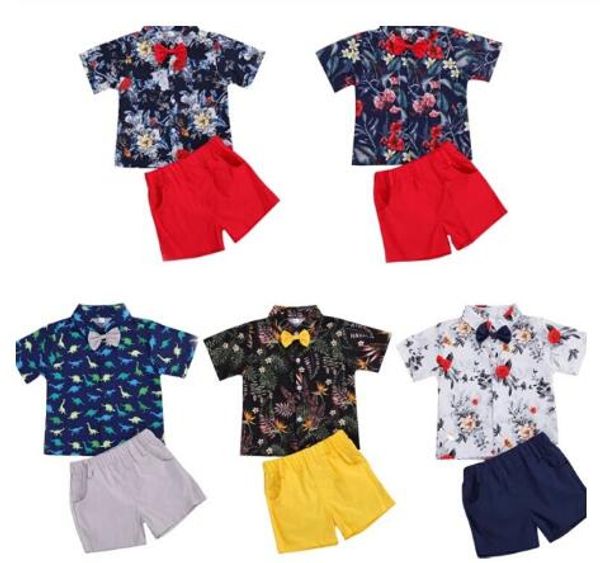 2020 summer gentleman infant dinosaur baby boys 2pcs clothes sets print bow tie short sleeve shirts shorts, White
2020 summer gentleman infant dinosaur baby boys 2pcs clothes sets print bow tie short sleeve shirts shorts, White