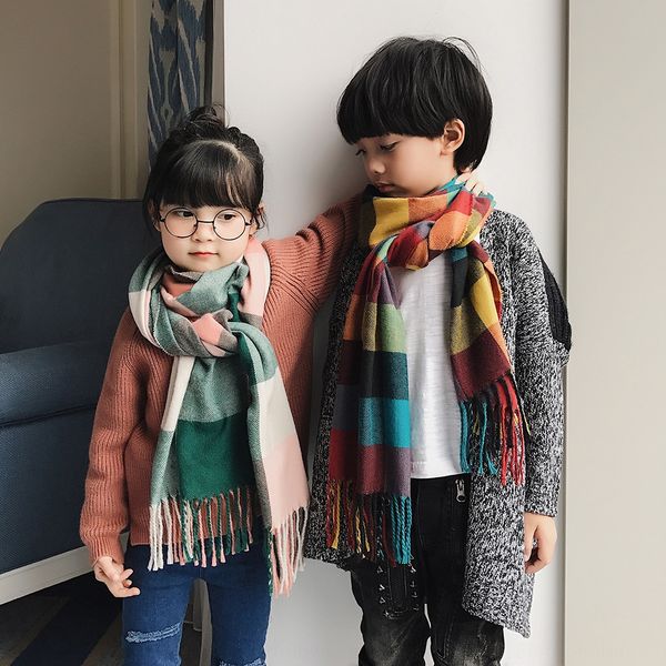 parent-child autumn warm and winter korean style children's thickened scarf long all-match plaid scarf cashmere warm shawl, Red;brown
parent-child autumn warm and winter korean style children's thickened scarf long all-match plaid scarf cashmere warm shawl, Red;brown