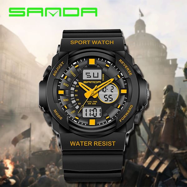 gh0fu sanda korean men's luminous electronic double-display shockproof sports children's waterproof electronic watch led luminous, Blue
gh0fu sanda korean men's luminous electronic double-display shockproof sports children's waterproof electronic watch led luminous, Blue
