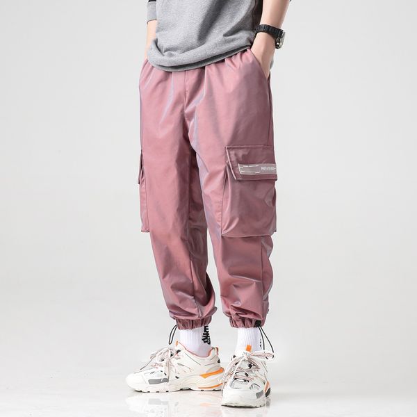 new trend cargo pants slicker reflective overalls hip hop cargo joggers street harem pants casual sweatpants for male, Black
new trend cargo pants slicker reflective overalls hip hop cargo joggers street harem pants casual sweatpants for male, Black