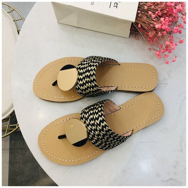 aber women summer beach slipper fashion metal flat heels slippers ladies summer women sandal slip on causal flip flop, Black
aber women summer beach slipper fashion metal flat heels slippers ladies summer women sandal slip on causal flip flop, Black