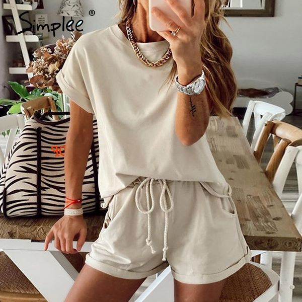 simplee casual solid women's two piece set fresh and comfortable daily lace up women's holiday sports suit spring and summer2020, White
simplee casual solid women's two piece set fresh and comfortable daily lace up women's holiday sports suit spring and summer2020, White